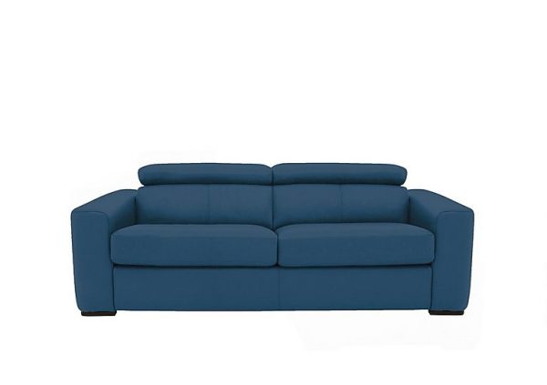 Infinity 3 Seater NC Leather Sofa Bed Carribean Sea