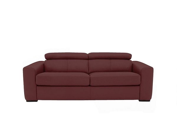 Infinity 3 Seater NC Leather Sofa Bed NC Deep Red