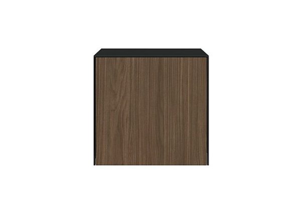 Lexa Smart Lamp Table Black and Walnut