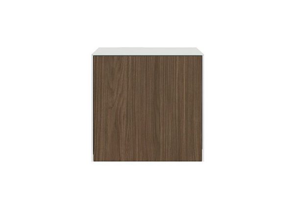 Lexa Smart Lamp Table White and Walnut