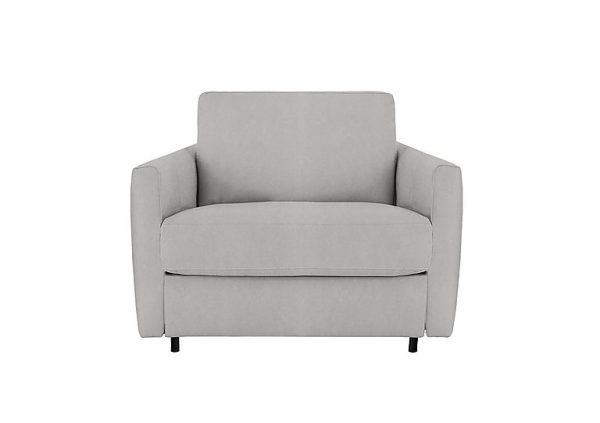 Nicoletti Alcova Fabric Chair Sofa Bed with Slim Arms Flambe Ghiaccio