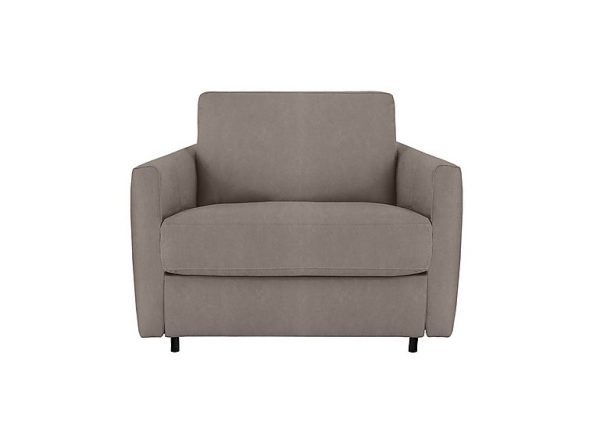 Nicoletti Alcova Fabric Chair Sofa Bed with Slim Arms Flambe Tortora