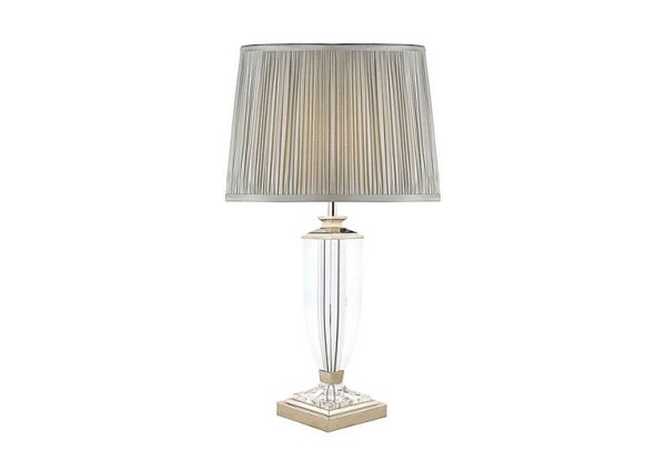 Laura Ashley Carson Medium Table Lamp Nickel