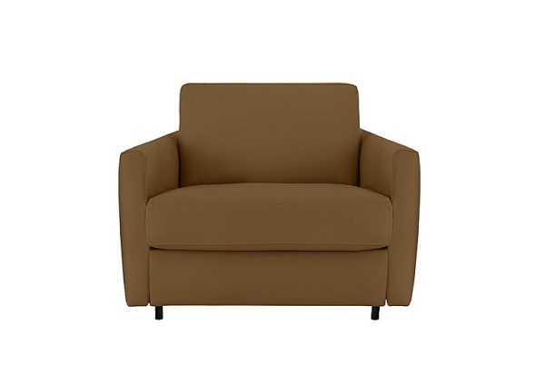 Nicoletti Alcova Leather Chair Sofa Bed with Slim Arms Botero Cuoio