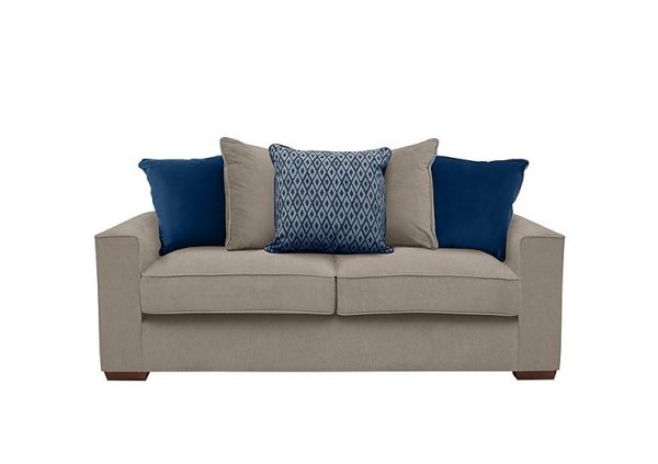 Cory 3 Seater Fabric Scatter Back Sofa Bed Cosmo Mist Blue Pack