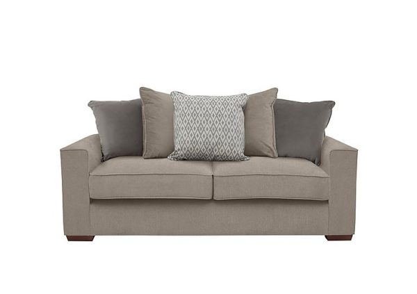 Cory 3 Seater Fabric Scatter Back Sofa Bed Cosmo Mist Grey Pack