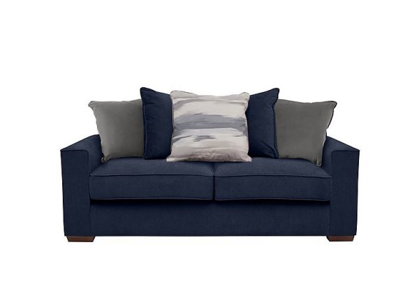 Cory 3 Seater Fabric Scatter Back Sofa Bed Cosmo Navy Slate Pack