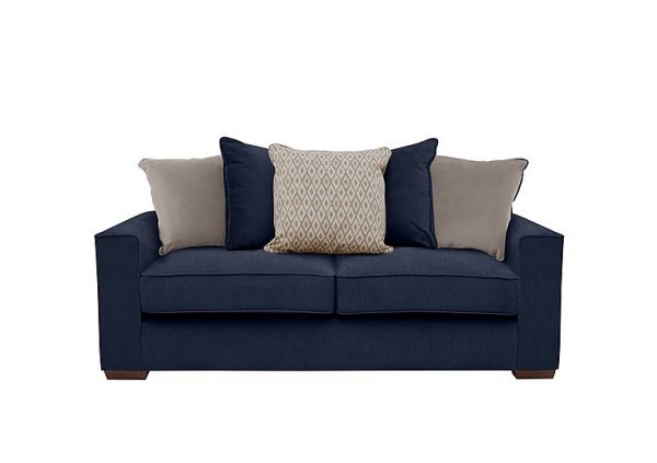 Cory 3 Seater Fabric Scatter Back Sofa Bed Cosmo Navy Stone Pack