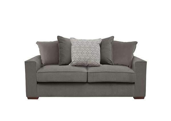 Cory 3 Seater Fabric Scatter Back Sofa Bed Cosmo Pewter Grey Pack