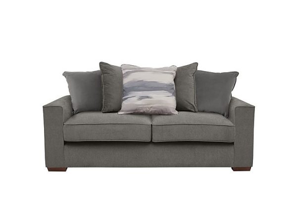 Cory 3 Seater Fabric Scatter Back Sofa Bed Cosmo Pewter Slate Pack