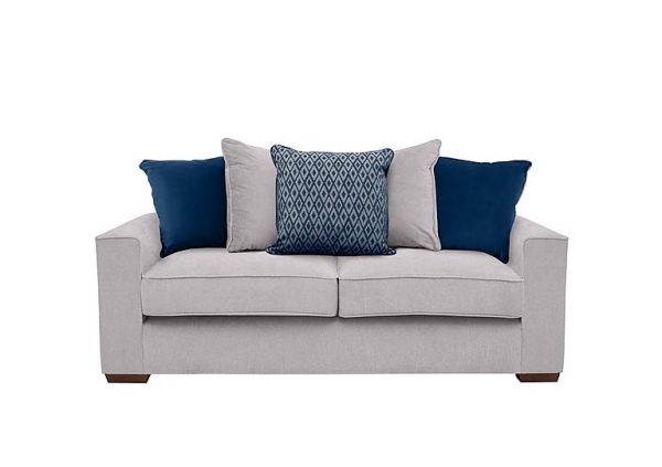 Cory 2 Seater Fabric Scatter Back Sofa Bed Cosmo Silver Blue Pack