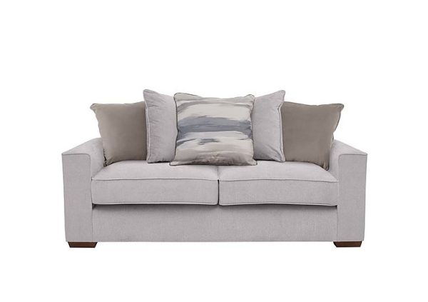 Cory 3 Seater Fabric Scatter Back Sofa Bed Cosmo Silver Natural Pack