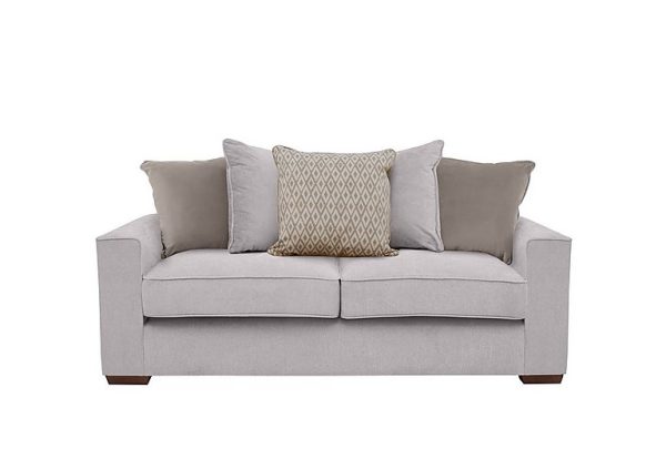 Cory 3 Seater Fabric Scatter Back Sofa Bed Cosmo Silver Stone Pack