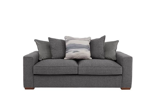 Cory 3 Seater Fabric Scatter Back Sofa Bed Dallas Charcoal Slate Pack