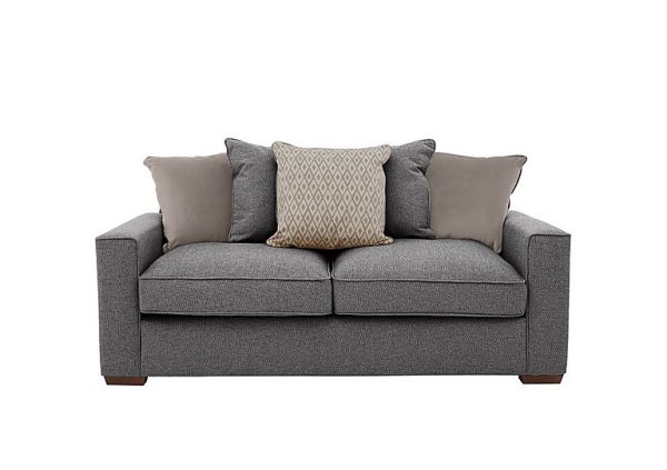 Cory 3 Seater Fabric Scatter Back Sofa Bed Dallas Charcoal Stone Pack