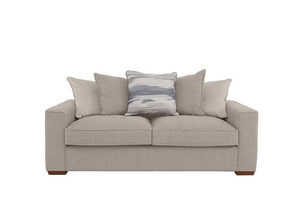 Cory 3 Seater Fabric Scatter Back Sofa Bed Dallas Natural Cream Pack