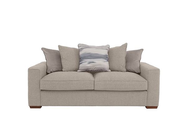 Cory 3 Seater Fabric Scatter Back Sofa Bed Dallas Natural Natural Pack