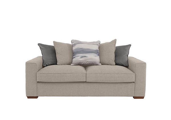 Cory 3 Seater Fabric Scatter Back Sofa Bed Dallas Natural Slate Pack