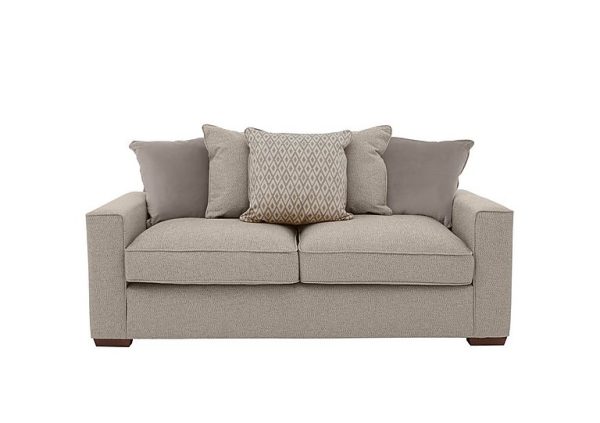 Cory 3 Seater Fabric Scatter Back Sofa Bed Dallas Natural Stone Pack