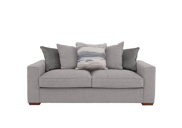 Cory 3 Seater Fabric Scatter Back Sofa Bed Dallas Silver Slate Pack