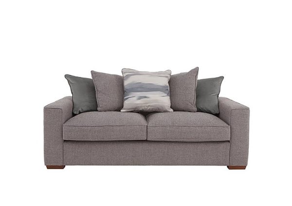 Cory 3 Seater Fabric Scatter Back Sofa Bed Dallas Taupe Slate Pack