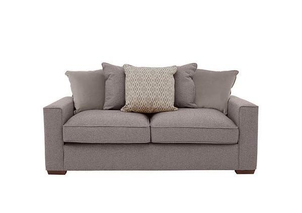 Cory 3 Seater Fabric Scatter Back Sofa Bed Dallas Taupe Stone Pack