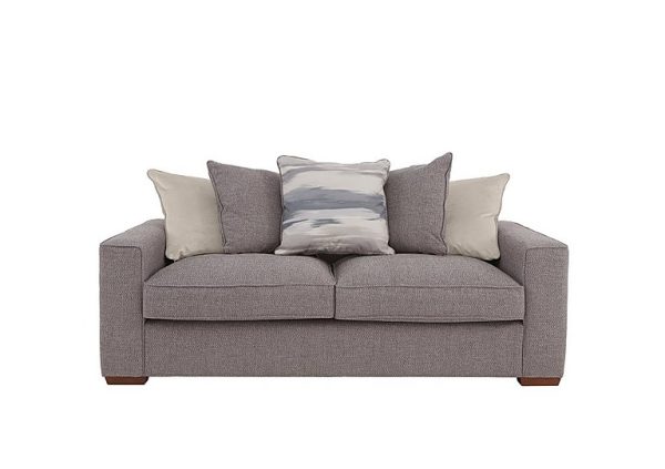 Cory 2 Seater Fabric Scatter Back Sofa Bed Dallas Taupe Taupe Pack