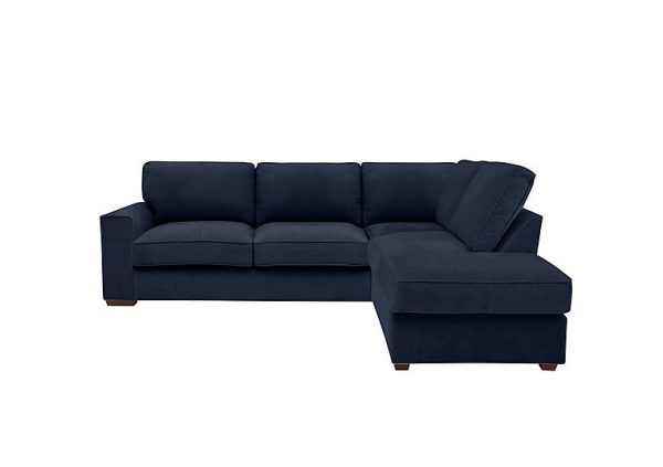 Cory Fabric Right Hand Facing Corner Chaise Classic Back Sofa Bed Cosmo Navy