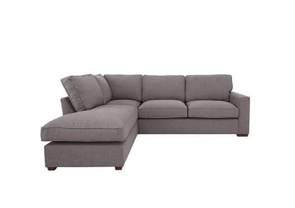 Cory Fabric Left Hand Facing Corner Chaise Classic Back Sofa Bed Dallas Taupe