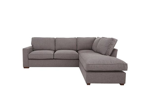 Cory Fabric Right Hand Facing Corner Chaise Classic Back Sofa Bed Dallas Taupe