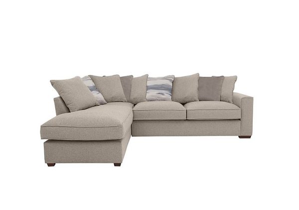 Cory Fabric Left Hand Facing Corner Chaise Scatter Back Sofa Bed Dallas Natural Natural Pack