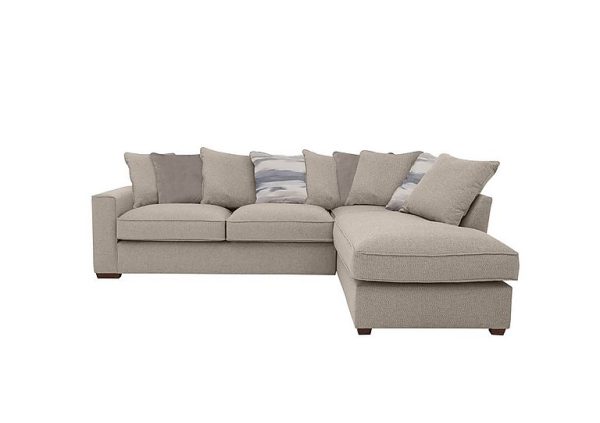 Cory Fabric Right Hand Facing Corner Chaise Scatter Back Sofa Bed Dallas Natural Natural Pack