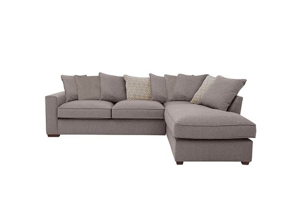 Cory Fabric Right Hand Facing Corner Chaise Scatter Back Sofa Bed Dallas Taupe Stone Pack