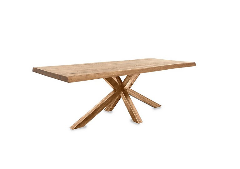 Bodahl Njord Raw Edge Dining Table with Wood Star Base 220 cm Bianca