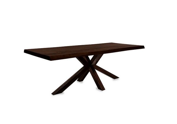 Bodahl Njord Raw Edge Dining Table with Wood Star Base 240 cm Smoked