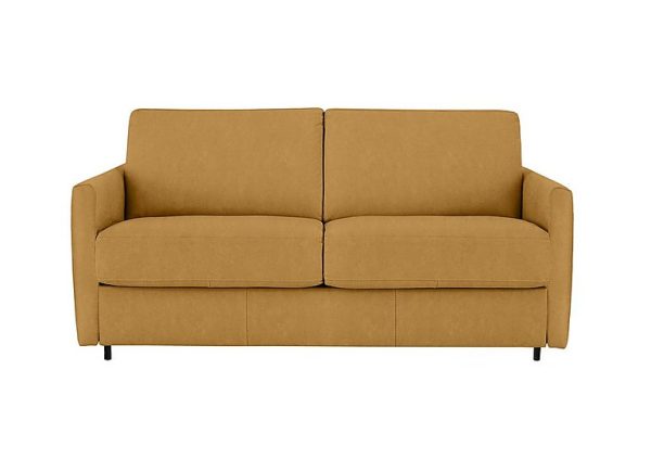 Nicoletti Alcova 25 Seater Fabric Sofa Bed with Slim Arms Flambe Ocre