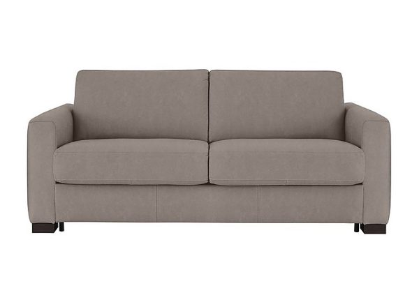 Nicoletti Alcova 3 Seater Fabric Sofa Bed with Box Arms Flambe Tortora