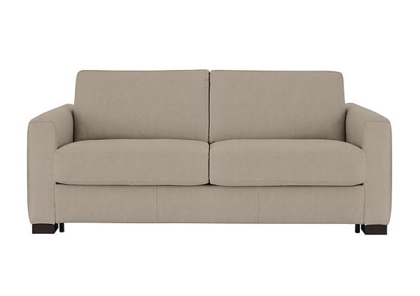 Nicoletti Alcova 3 Seater Fabric Sofa Bed with Box Arms Flambe Visone