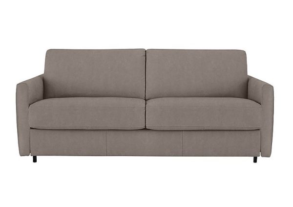 Nicoletti Alcova 3 Seater Fabric Sofa Bed with Slim Arms Flambe Tortora