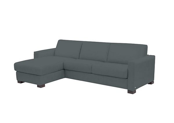 Nicoletti Alcova 3 Seater Leather Sofa Bed with Storage Left Hand Facing Chaise and Box Arms Botero Ottanio