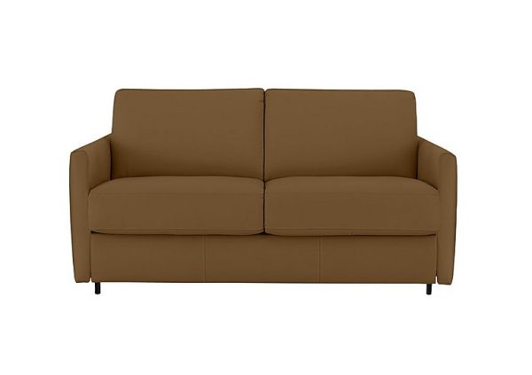 Nicoletti Alcova 2 Seater Leather Sofa Bed with Slim Arms Botero Cuoio