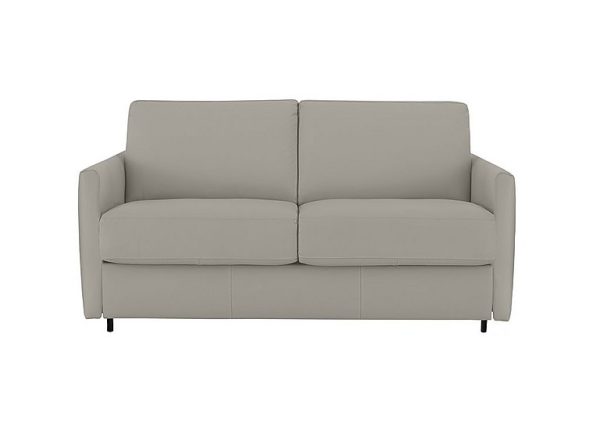 Nicoletti Alcova 2 Seater Leather Sofa Bed with Slim Arms Dali Tortora