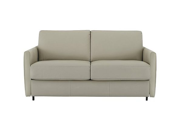 Nicoletti   Alcova 2 Seater Leather Sofa Bed with Slim Arms   Torello Tortora