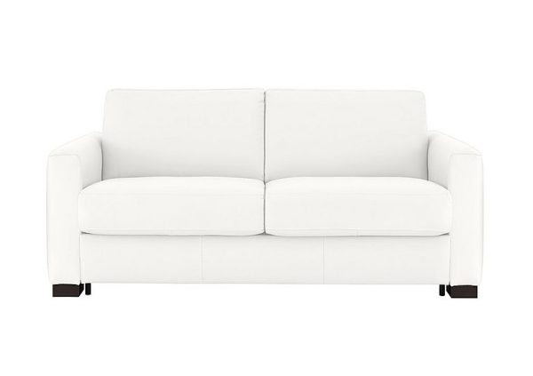 Nicoletti   Alcova 25 Seater Leather Sofa Bed with Box Arms   Botero Bianco