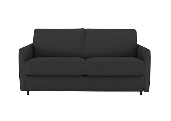 Nicoletti Alcova 25 Seater Leather Sofa Bed with Slim Arms Botero Nero