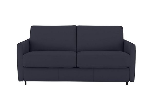 Nicoletti Alcova 25 Seater Leather Sofa Bed with Slim Arms Dali Blu