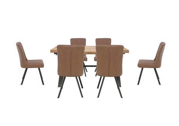 Earth Small Straight Edge Dining Table and 4 Chairs