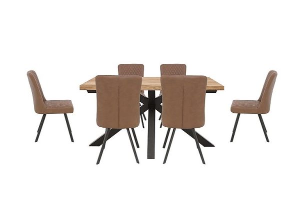 Earth Small Live Edge Dining Table and 6 Chairs