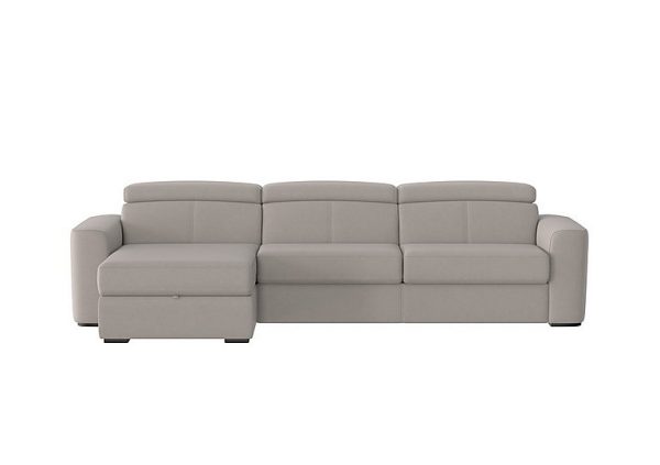 Infinity Fabric Left Hand Facing Corner Chaise Sofa Bed with Storage Dove