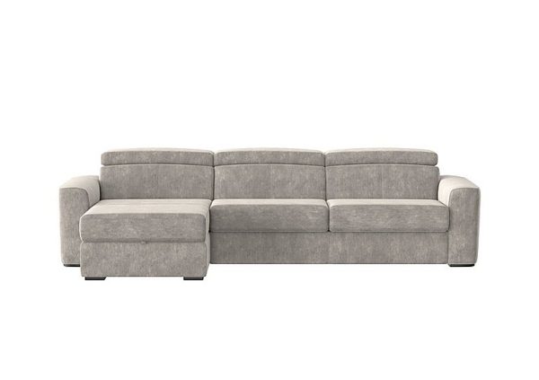 Infinity Fabric Left Hand Facing Corner Chaise Sofa Bed with Storage Grey